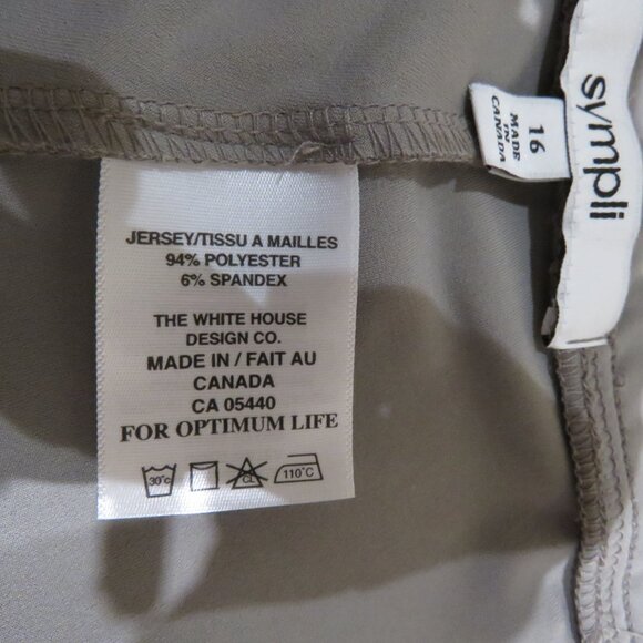 SYMPLI Half Cuff Jogger Pants in Taupe Lagenlook Travel Casual Comfy Size 16 NWT - Picture 12 of 13